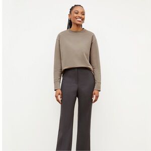M.M. LaFleur Women’s The Ellie Pullover Light French Terry in Light Truffle Sz S